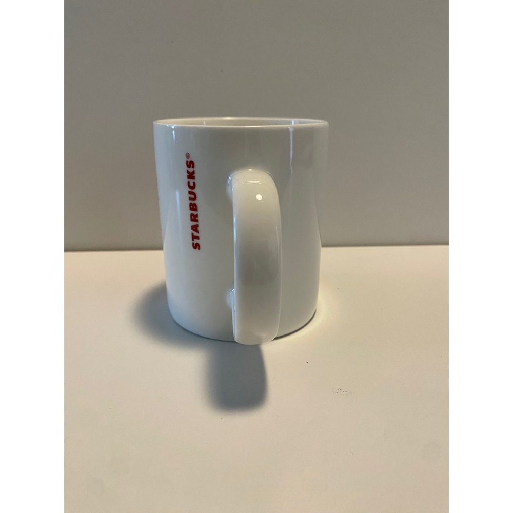 Starbucks‎ Coffee Mug White Red Burst Design 12 fl oz / 354 ml - Picture 4 of 5